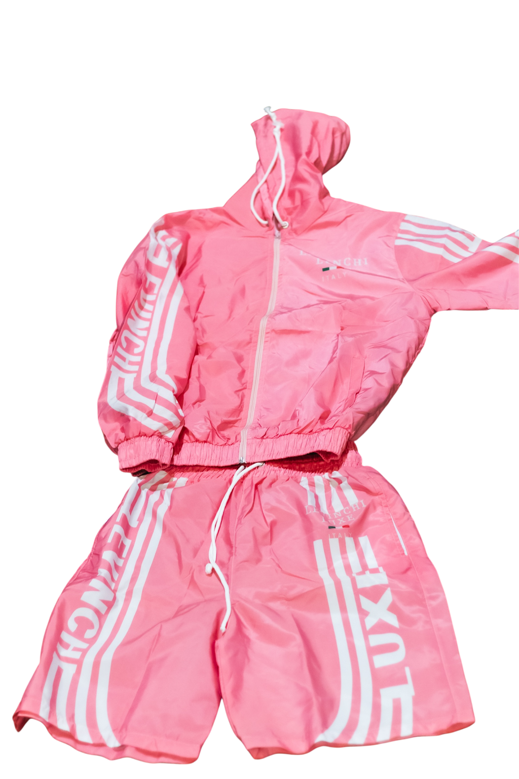 Pink And White “DBoy” Windbreaker Sets