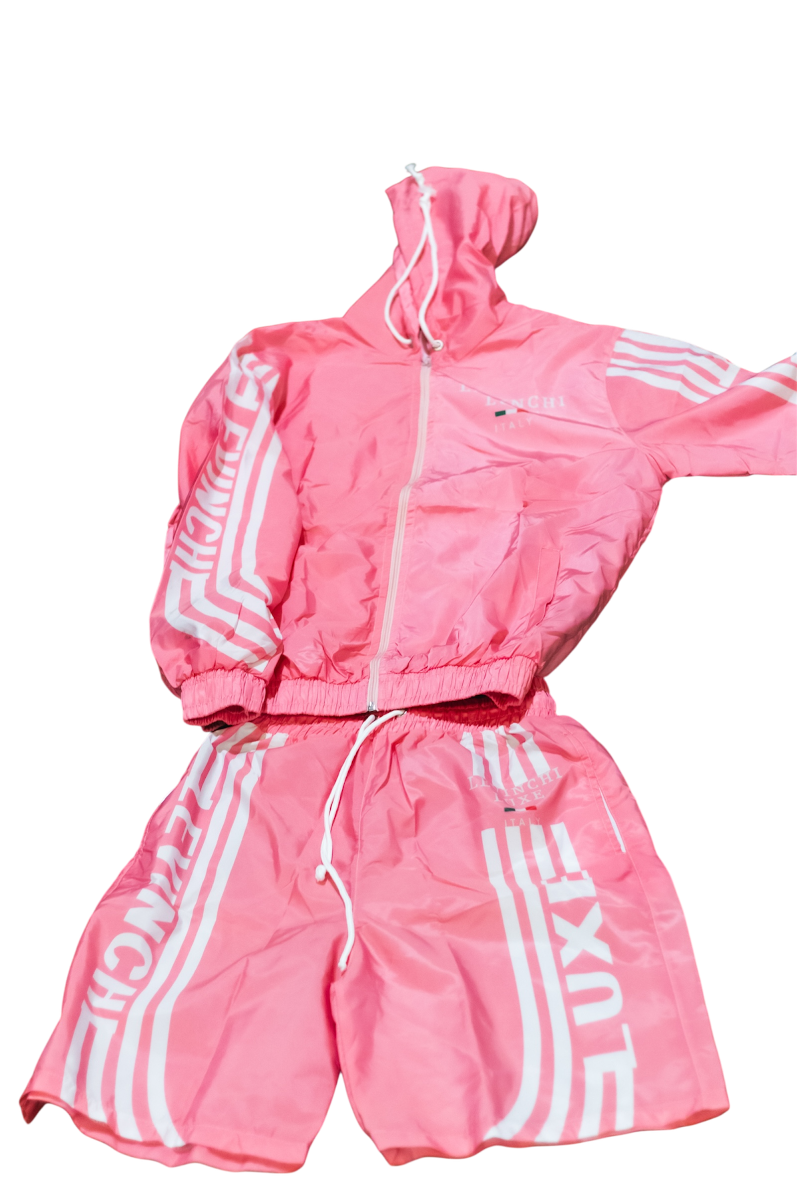 Pink And White “DBoy” Windbreaker Sets