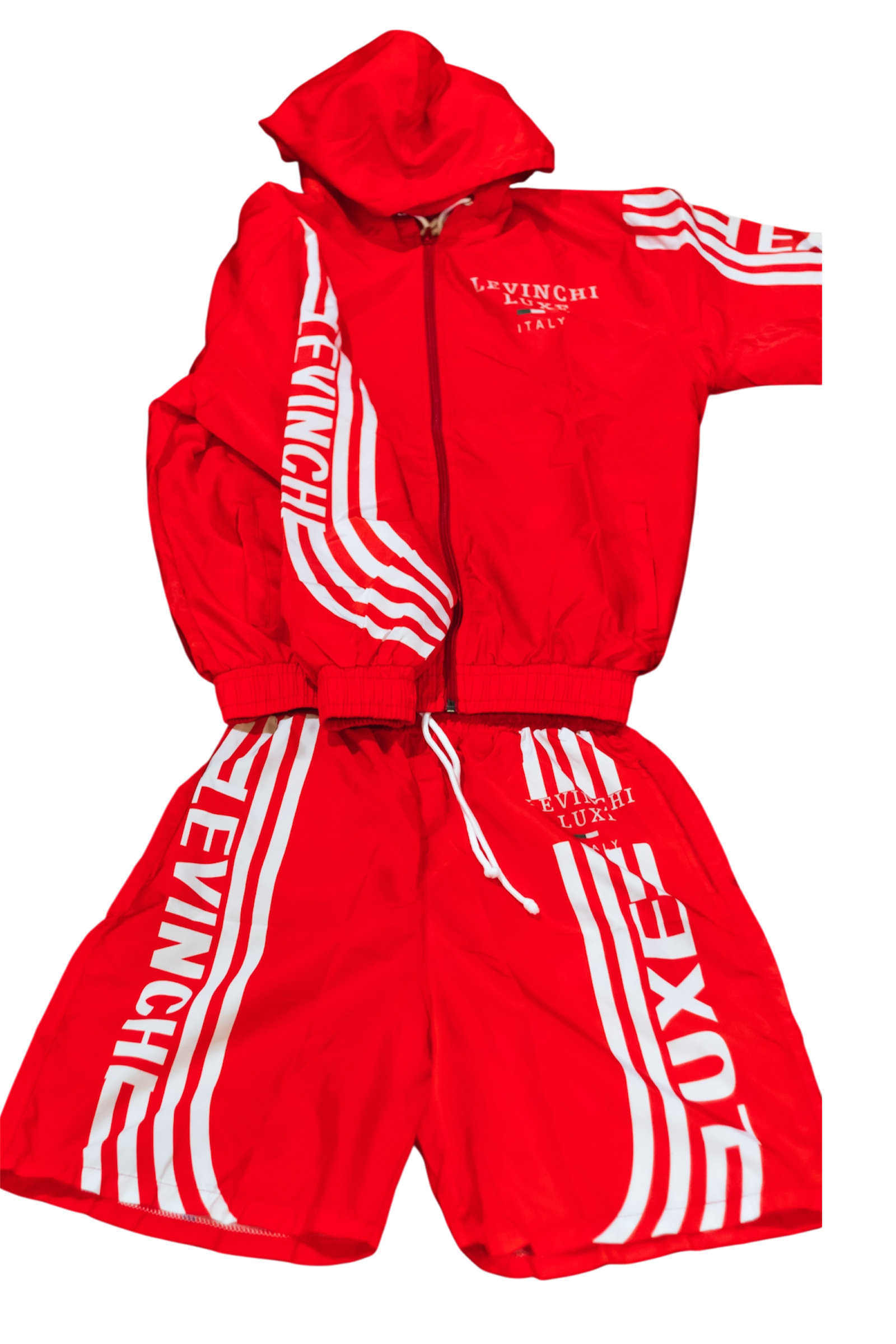 Red And White “DBoy” Windbreaker Sets